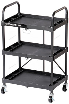 Складная тележка NORDBERG T14 с пластиковыми полками