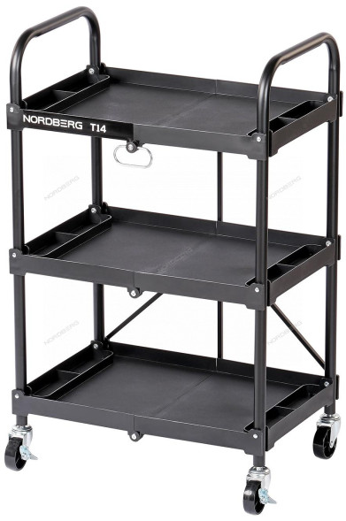 Складная тележка NORDBERG T14 с пластиковыми полками