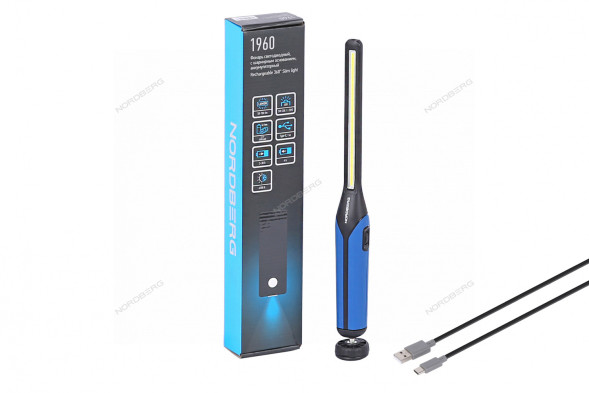 Аккумуляторный фонарь светодиодный NORDBERG 1960 с шарнирным основанием