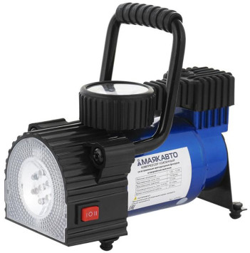 Компрессор АС 587 МА c LED фонарем, металл. корпус, сумка