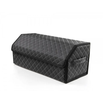 Сумка органайзер в багажник «L» 70х30х30 черный/белый Premium качество