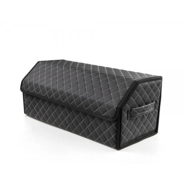 Сумка органайзер в багажник «L» 70х30х30 черный/белый Premium качество