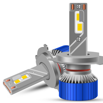Carlife Cвет-од H4 6000K 20000Lm 100W 2шт. (с активным охлаждением и медными трубками)