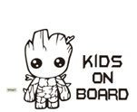 Наклейка &quot;KIDS ON BOARD&quot;  Белый  (ребенок в машине)