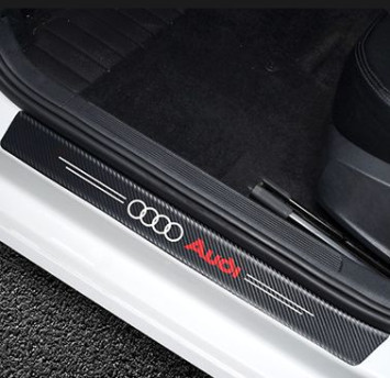 Наклейки защитные на пороги  карбон (60см-2шт; 40см-2шт.)  4шт.  AUDI