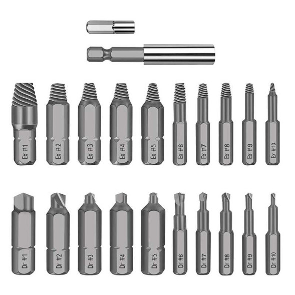 Набор экстракторов (выкручивание сорваной резьбы) 22шт.