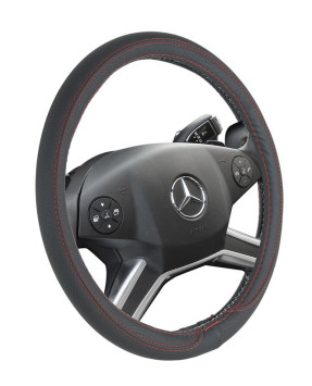 Оплетка на руль   CF  PORT - М,  Чёрный/Красный