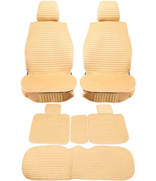 Комплект Накидок  «Horizont» Бежевый (велюр)