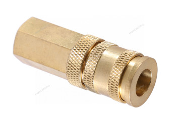 Разъем быстросъемный NORDBERG NPF32B с фиксатором (&quot;мама&quot; - резьба F1/4&quot;, латунь)