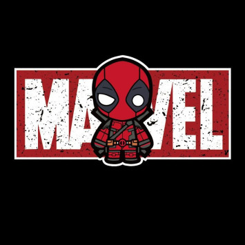 Наклейка  MARVEL Дэдпул 20x10см
