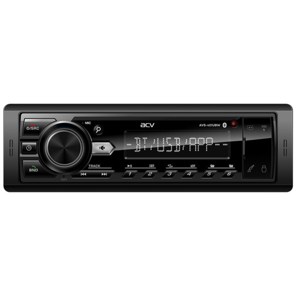 Автомагн.  ACV-401UBW  (белый)  USB, SD, AUX, USB Type-C ресивер Bluetooth