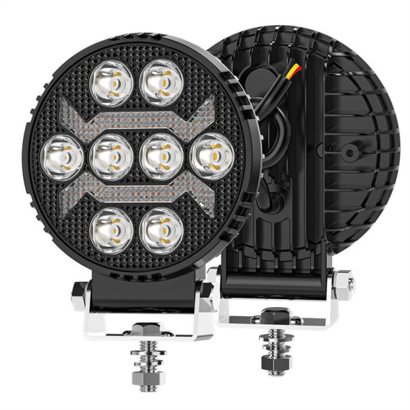Фара Off Road   SOLAR  ближний свет   30SMD, 18W, 1800Лм 6000K  (110*110*35мм)  12-24V