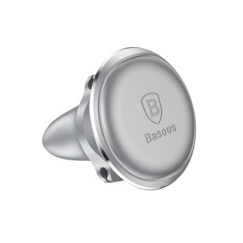 Держатель телефона Baseus магнитный (регулировка наклона) металл Серебро 101