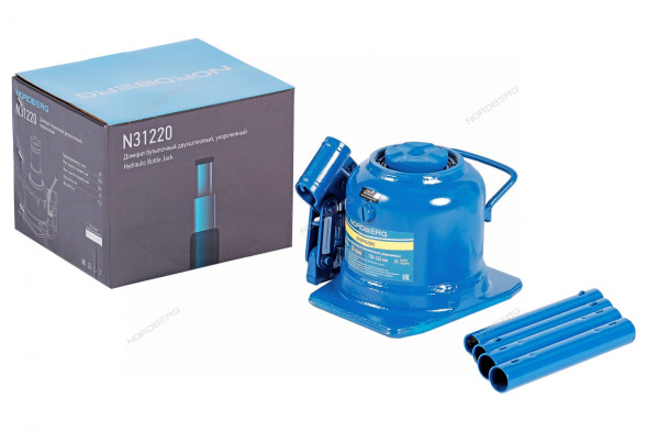 Домкрат бутылочный двухштоковый укороченный NORDBERG N31220