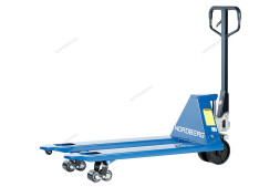 Усиленная тележка складская (рохла) гидравлическая NORDBERG N3901-25 с полиуретановыми колесами