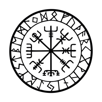 Наклейка &quot;РУНА&quot;  15*15 см. черный