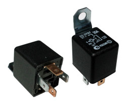 ЭТ Реле 12В 4 контакта, черный корпус, 30A