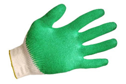 Перчатки х/б  с одинарной обливкой, латекс  2шт.