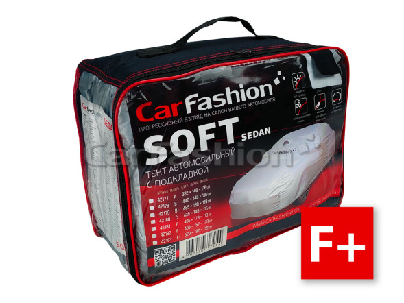Тент автом.  CF  &quot;SOFT  F+&quot; SD &quot;XXL&quot; с ПОДКЛАДКОЙ  серебр. 520см