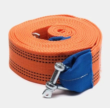 Трос буксировочный "M5" 15 т, 6м, шириной 70мм с скобами в сумке