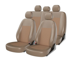 Чехлы  «ATOM LEATHER», бежевый/бежевый/бежевый  (Экокожа)