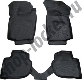 Коврики резиновые   Skoda Rapid с 2013г.-/ Seat Toledo с 2012г  тэп.