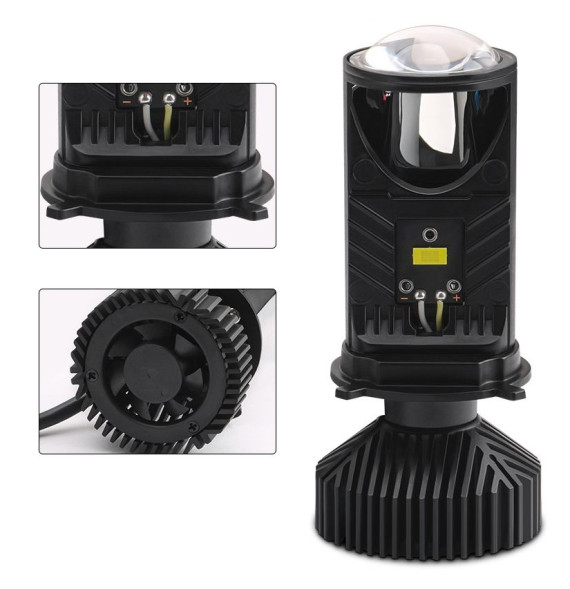 Carlife Cвет-од  H4  5500K  12000Lm  2шт. (с активным охлаждением)