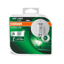 Лампа OSRAM 12V     H7   55W  ULT BOX  PX26d (увелич. срок службы)  (2шт.)