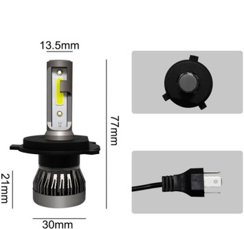Carlife Cвет-од H4 6000K 6000Lm 2шт.