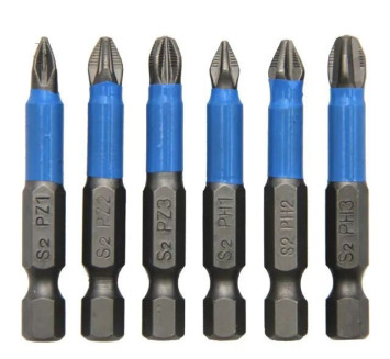 Набор бит  6шт. PH1/PH2/PH3/PZ1/PZ2/PZ3 50мм