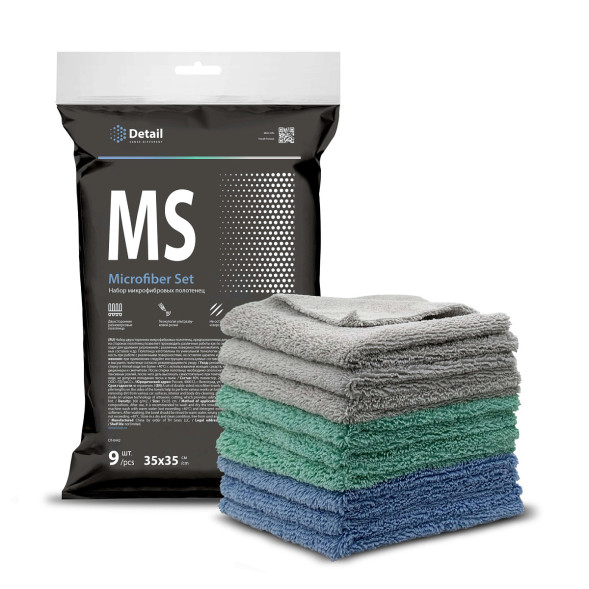 DETAIL  Набор микрофибровых полотенец MS &quot;Microfiber Set&quot; (9 шт.)