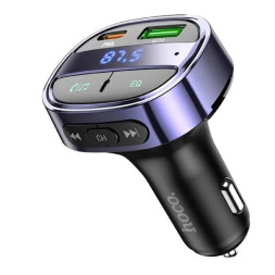 FM - Модулятор  HOCO + 2USB с быстрой зарядкой, PD30W, QC3.0  Bluetooth