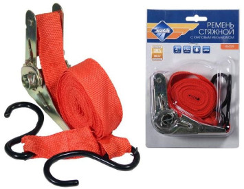 Стяжка груза  &quot;Nova Bright&quot;  25мм х 4,5м , блистер,  с фиксатором  (1шт.)