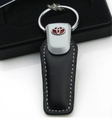 Брелок кожа  трапеция  PEUGEOT  Черный