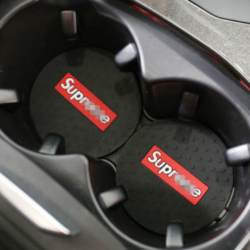 Коврик в подстаканик SUPREME черный 2шт.