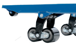 Усиленная тележка складская (рохла) гидравлическая NORDBERG N3901-25R с резиновыми колесами