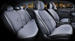 Комплект Накидок  «PALERMO PLUS»  Серый/Серый (капрон/экокожа)