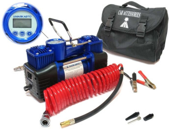 Компрессор АС 630 МА двухпоршневой, АВТОСТОП, электронный манометр