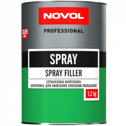 Шпатлёвка Novol SPRAY распыляемая 1,2кг (сильное заполнение облегчает подготовку)