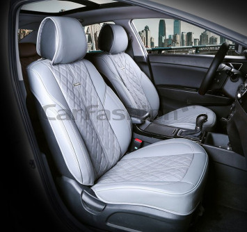 Накидки Фронт  «BALATON»  Серый/Серый/Серый  (экокожа)