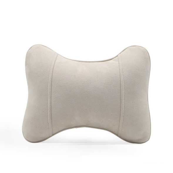 Подголовник-подушка  Carlife "косточка"  алькантара  Бежевый