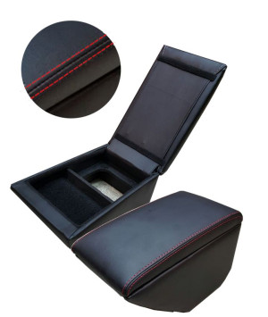 Подлокотник мод. Chevrolet Lacetti c 2004г.-  чёрный/чёрный/красный