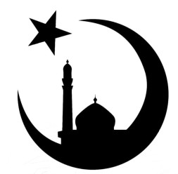 Наклейка "Ислам"   (16*17см)  Белый