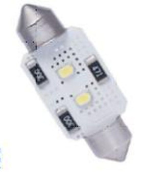 Маяк Cвет-од 12V  T11x36  2 SMD (3030)  180*  CANBUS (обманка)  SUPER WHITE (бл.2шт)