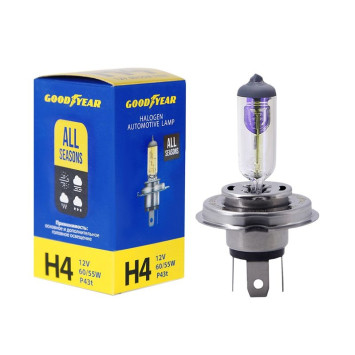 Автолампа GOODYEAR  12V  Н4  60/55W  P43t  All Seasons   (картон)