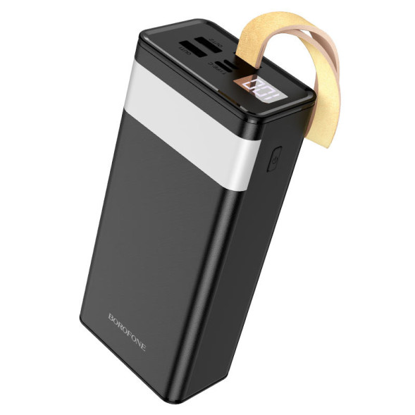 Зарядное устр-во Power Bank Borofon BJ18A быстрая зарядка  PD+QC3.0 4 порта 30000mAh + фонарик