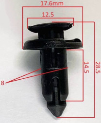 Клипсы  В=28,5 / Ш=17,6 мм.  (цена за упак. 10шт.)