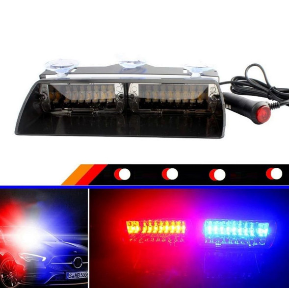 Стробоскоп 16  LED  красный/белый 215*140*40мм