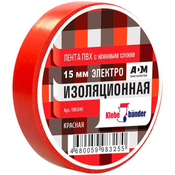 Изолента  PVC 20м  &quot;Klebebander&quot; Красная TIK504T