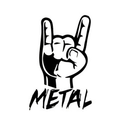 Наклейка  METALL  10x15см черный